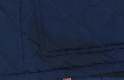Mens UK Size M Crew Clothing Co. Blue Quilted Coat