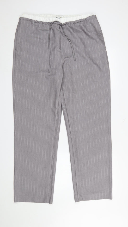 Womens UK Size L Only Regular Fit Casual Business Grey Trousers