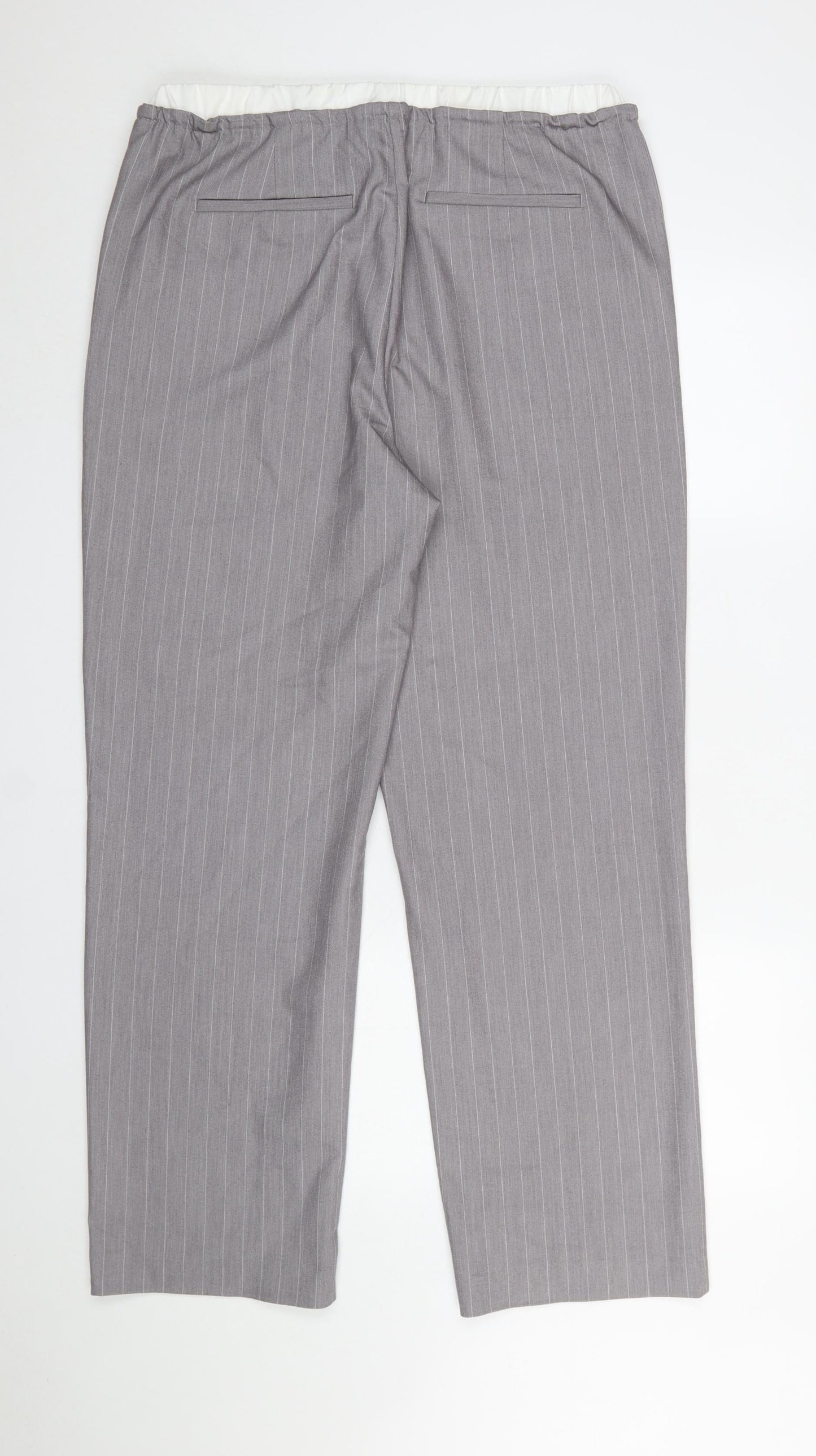 Womens UK Size L Only Regular Fit Casual Business Grey Trousers