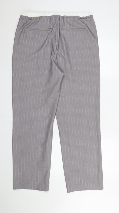 Womens UK Size L Only Regular Fit Casual Business Grey Trousers