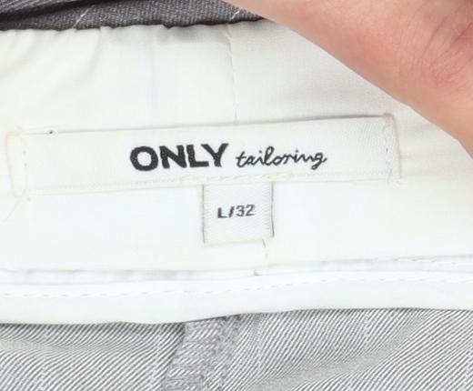 Womens UK Size L Only Regular Fit Casual Business Grey Trousers