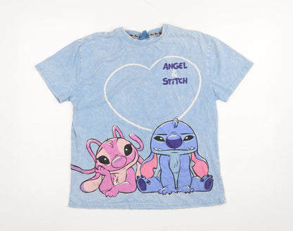 Girls UK Size 12-13 Years Primark Blue Basic T-Shirt