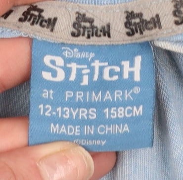 Girls UK Size 12-13 Years Primark Blue Basic T-Shirt