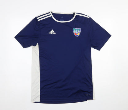 adidas Men's Blue Climalite Football T-Shirt M Regular Fit