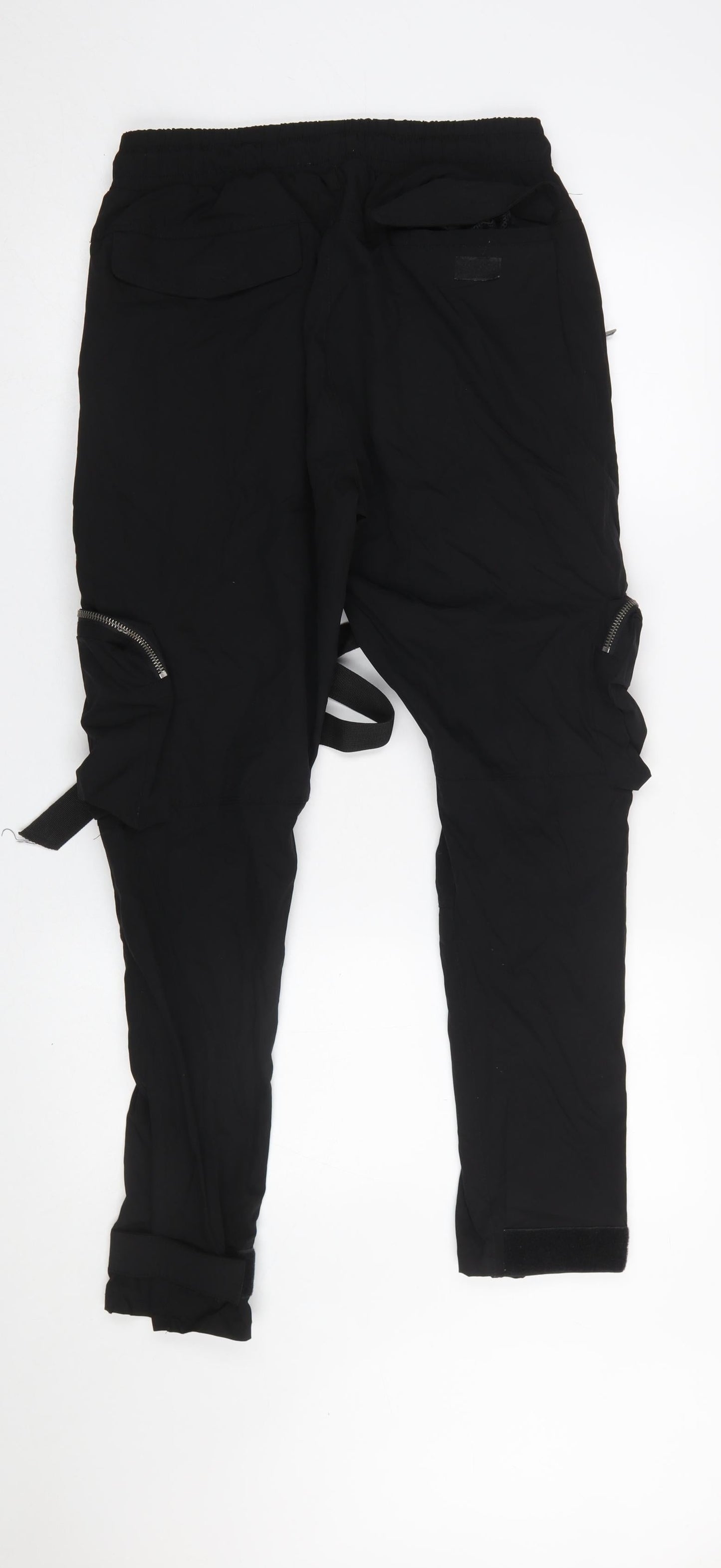 Womens UK Size S Life Code Progressive Regular Fit Cargo Black Trousers