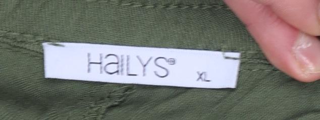 Womens UK Size XL Hailys Relaxed Fit Cargo Green Trousers