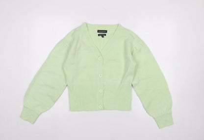 Womens UK Size XS Wednesday's Girl Green Cardigan Jumper