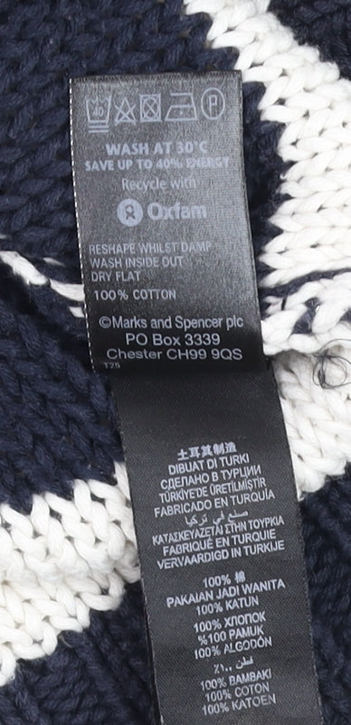 Womens UK Size M Marks and Spencer Blue Pullover Jumper
