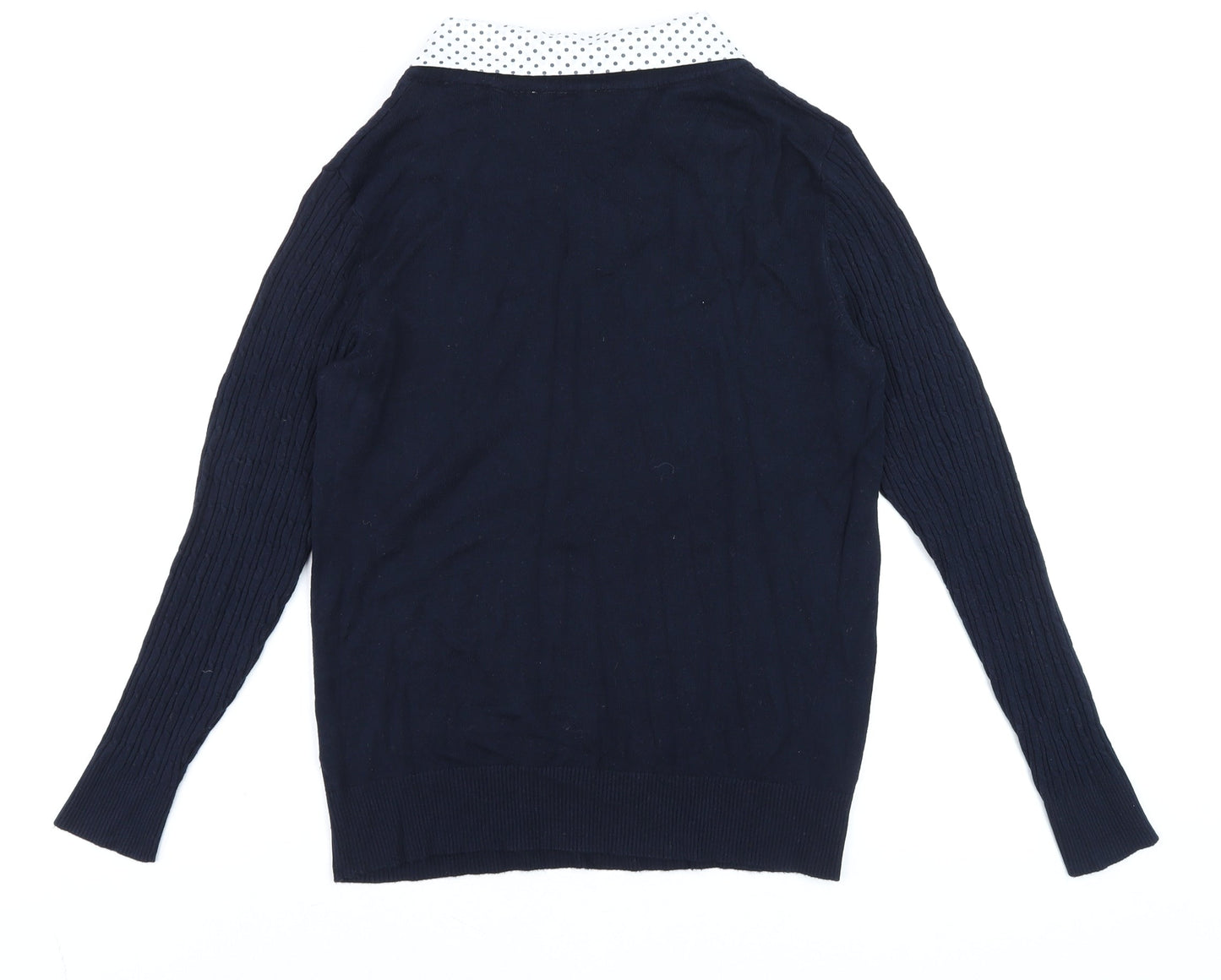 Womens UK Size 14 Bonmarché Blue Classic Button-Up