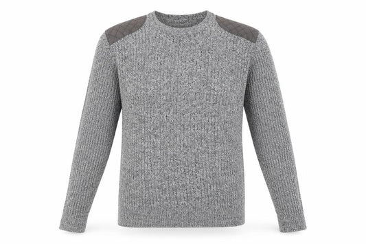 Twisted Soul Men's Grey Knit Long Sleeve Crew Neck Jumper M