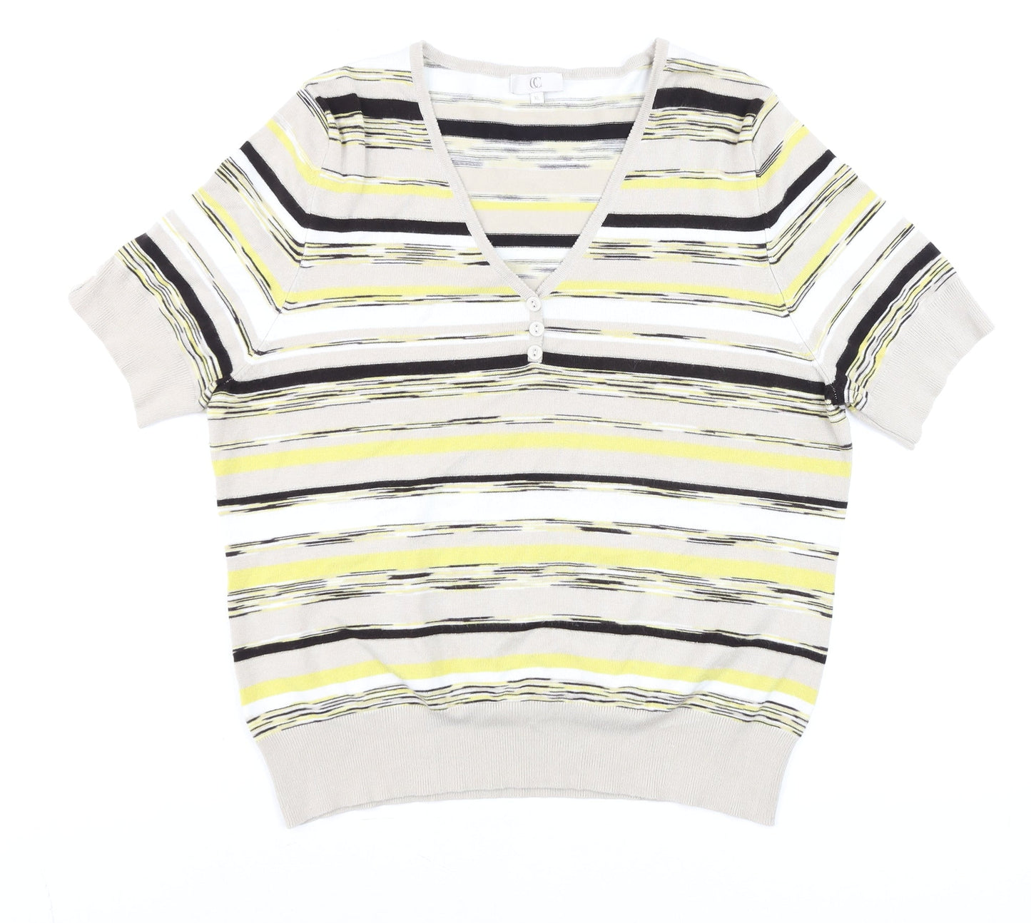 Womens UK Size XL CC Multicoloured Basic Blouse