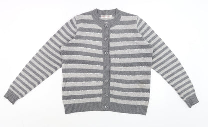Womens UK Size 14 EWM Grey Cardigan Jumper