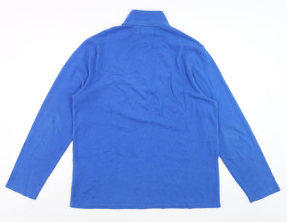 Mens UK Size L J.Crew Mercantile Blue 1/4 Zip Jumper