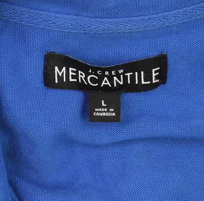 Mens UK Size L J.Crew Mercantile Blue 1/4 Zip Jumper