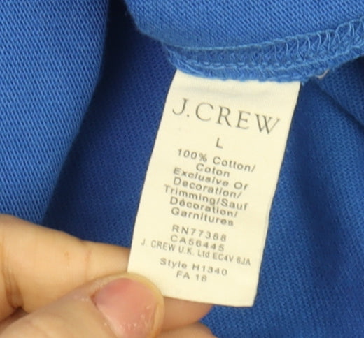 Mens UK Size L J.Crew Mercantile Blue 1/4 Zip Jumper