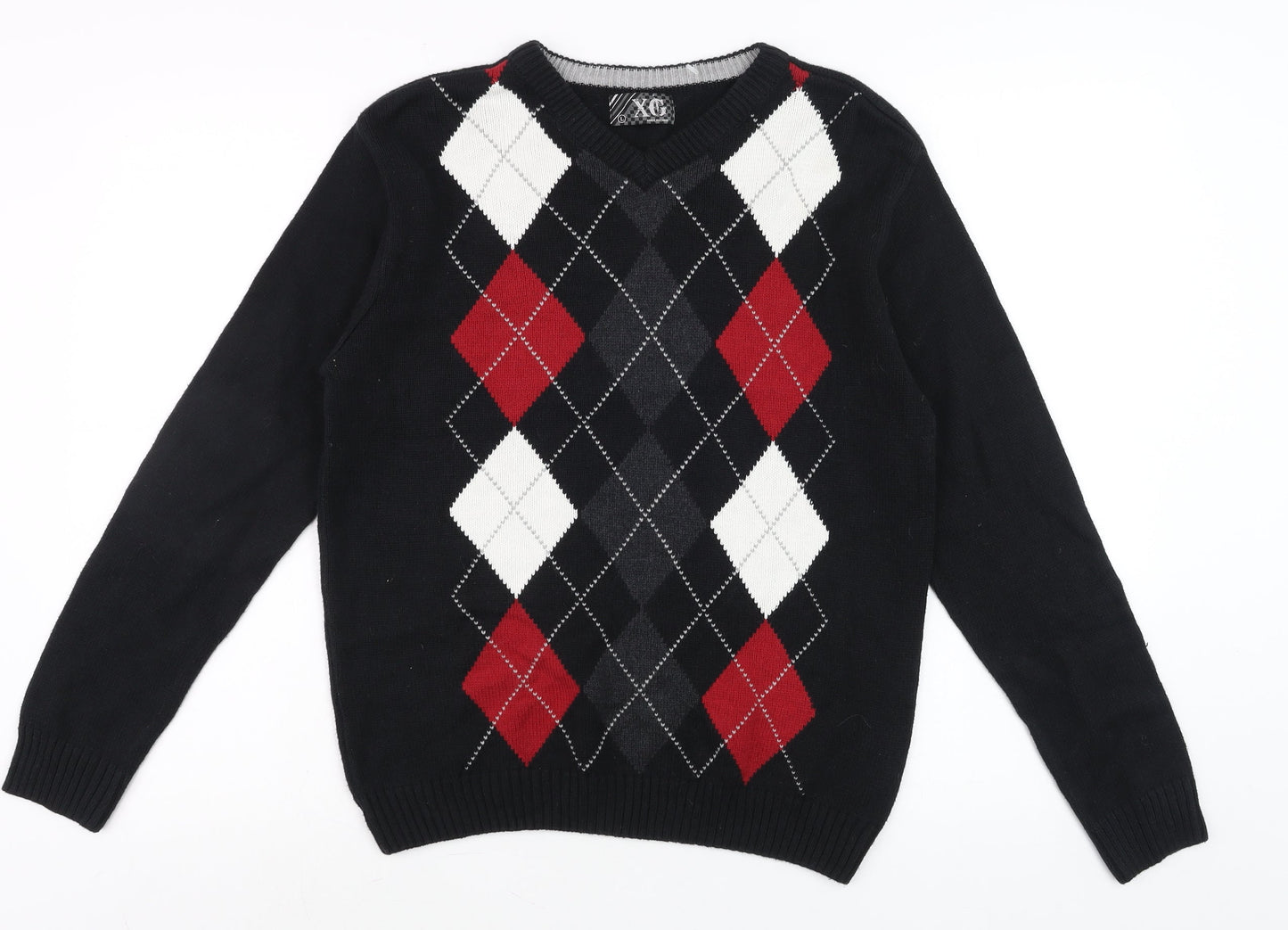 Mens UK Size L XG Black Pullover Jumper
