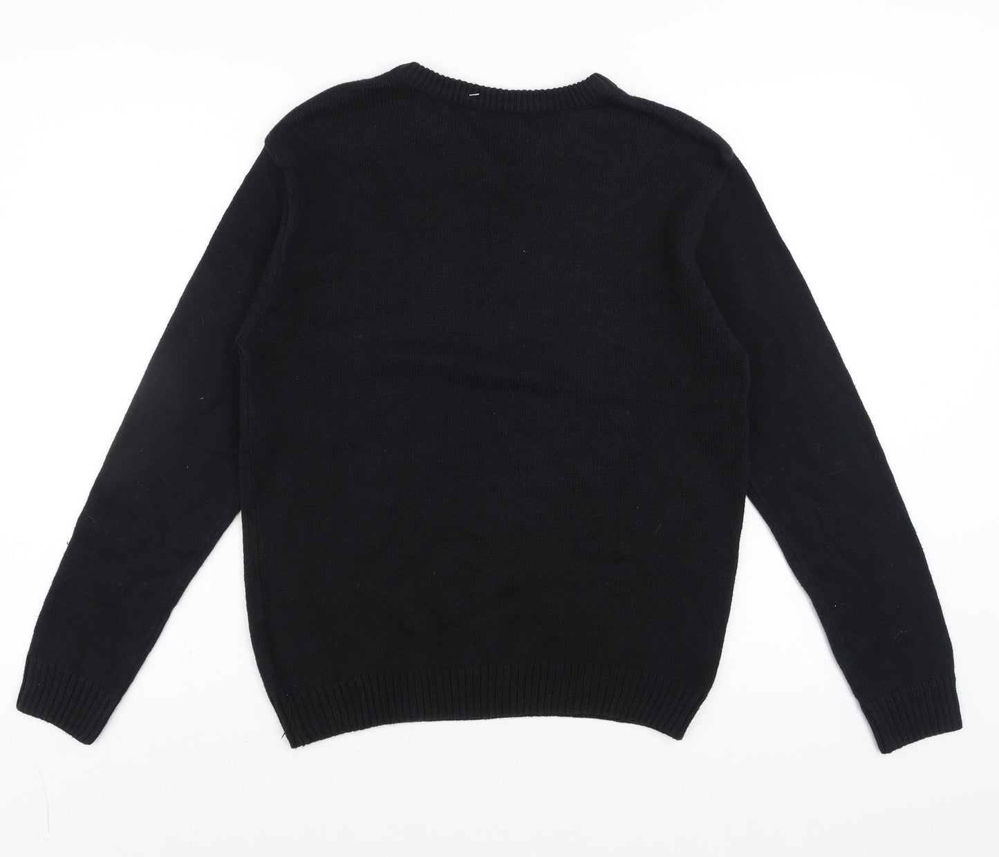 Mens UK Size L XG Black Pullover Jumper