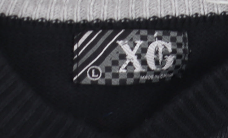 Mens UK Size L XG Black Pullover Jumper