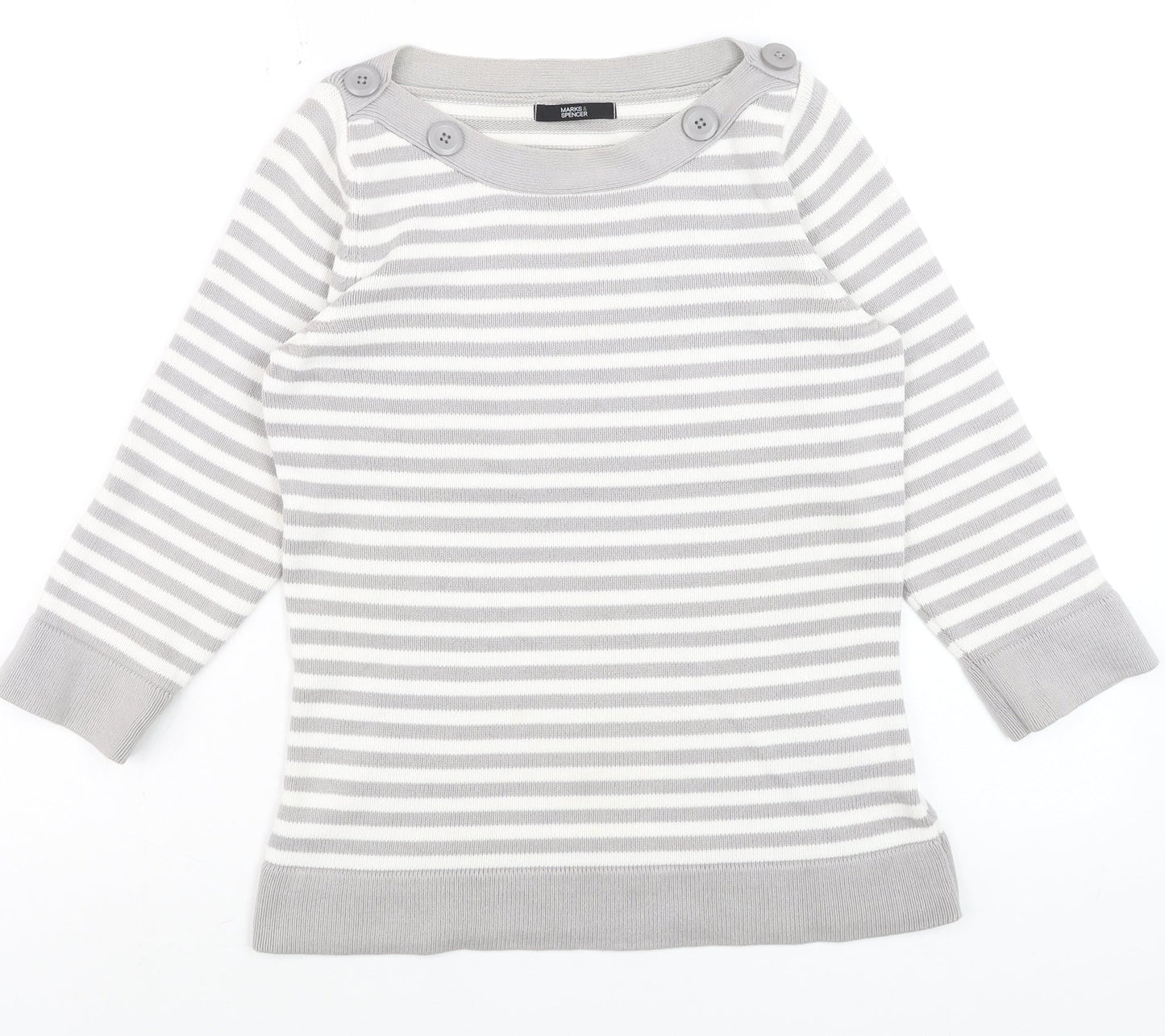 Womens UK Size 8 Marks and Spencer Grey Pullover Jumper