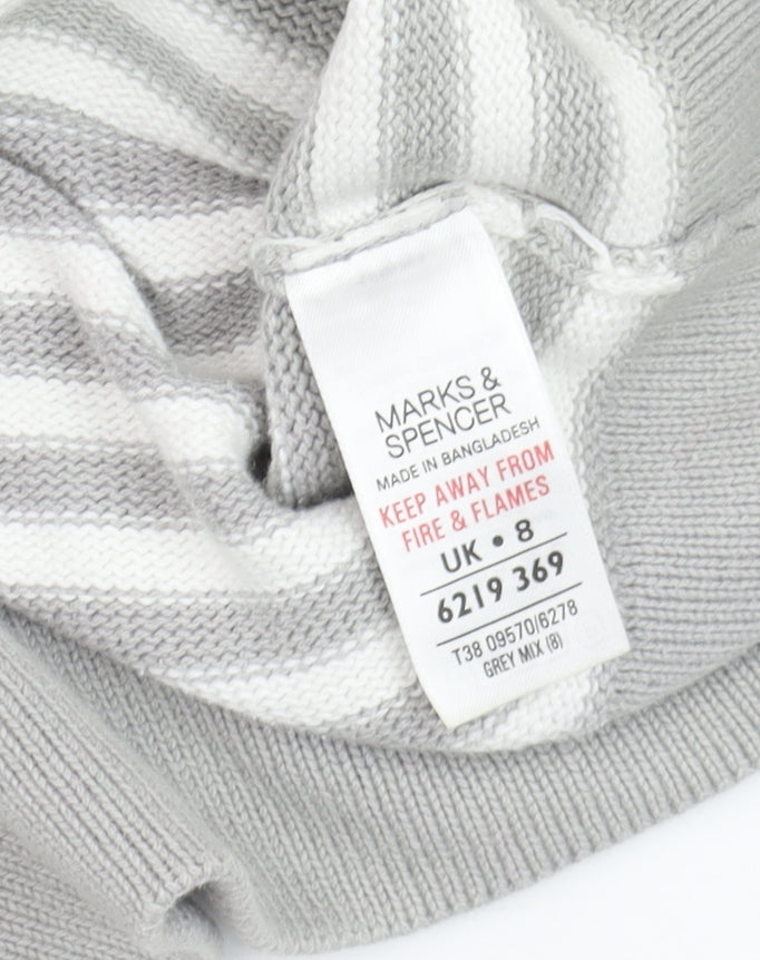 Womens UK Size 8 Marks and Spencer Grey Pullover Jumper