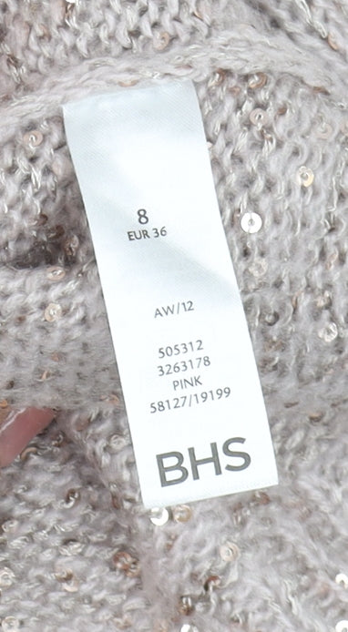 Womens UK Size 8 BHS Pink Pullover Jumper