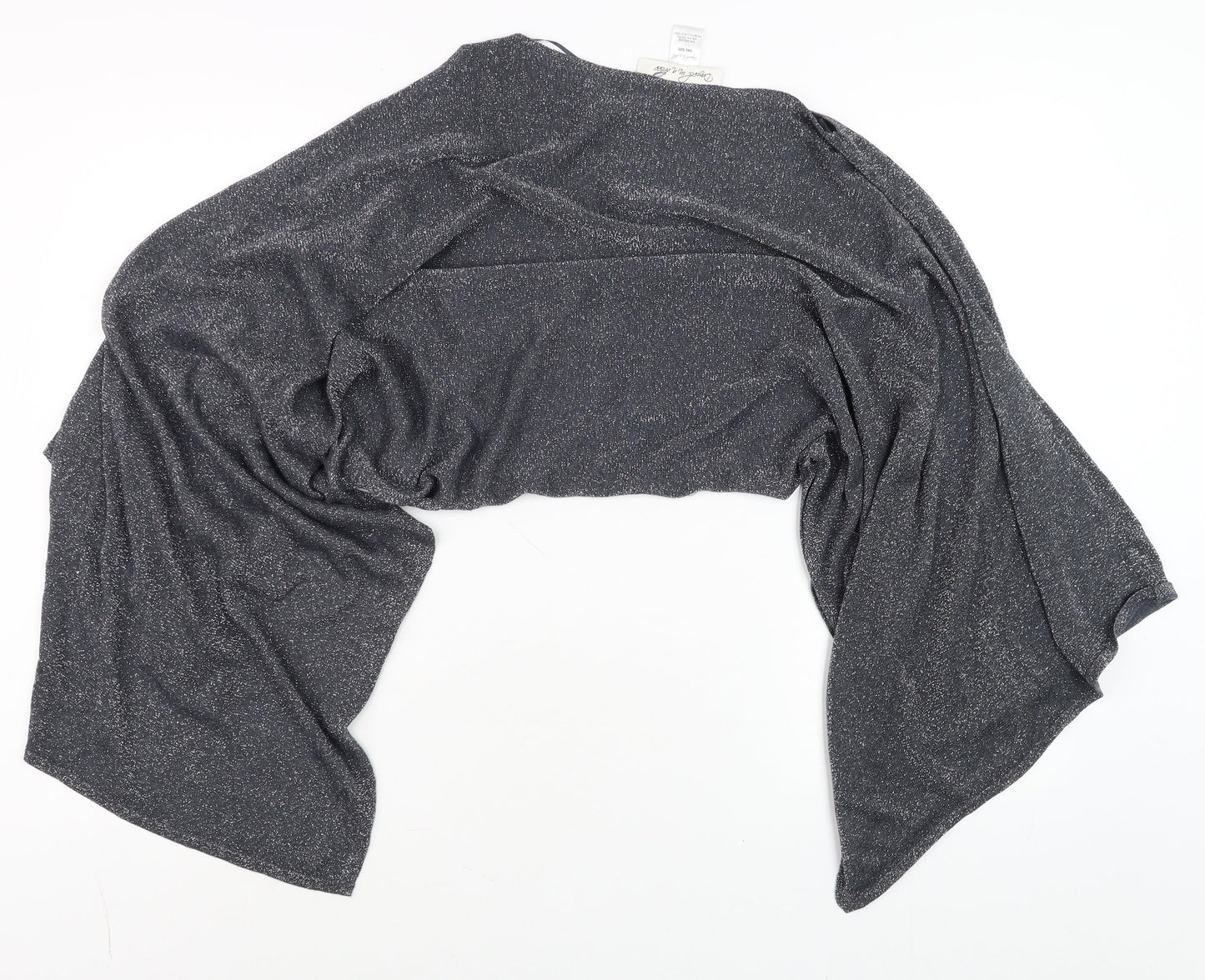Womens UK Size One Size Damsel in a Dress Grey Wrap Blouse