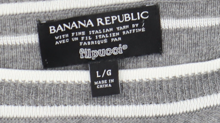 Mens UK Size L Banana Republic Grey Pullover Jumper