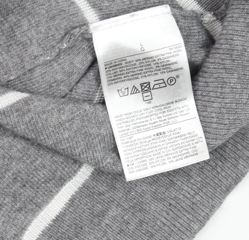 Mens UK Size L Banana Republic Grey Pullover Jumper