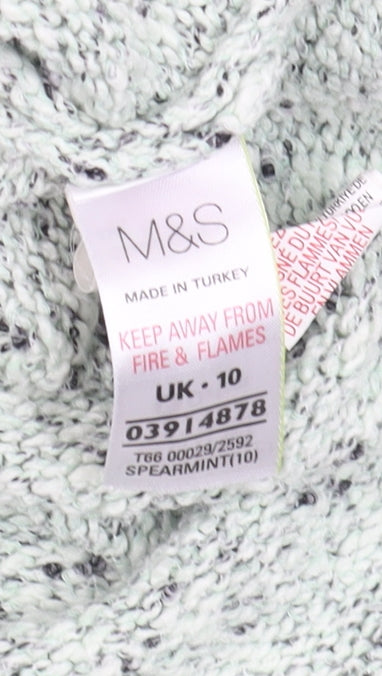 Womens UK Size 10 Marks and Spencer Green Pullover Jumper