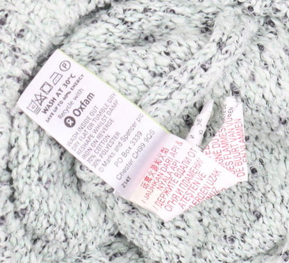 Womens UK Size 10 Marks and Spencer Green Pullover Jumper