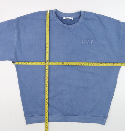 Mens UK Size S Marks and Spencer Blue Pullover Jumper