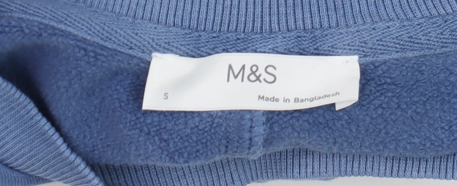 Mens UK Size S Marks and Spencer Blue Pullover Jumper
