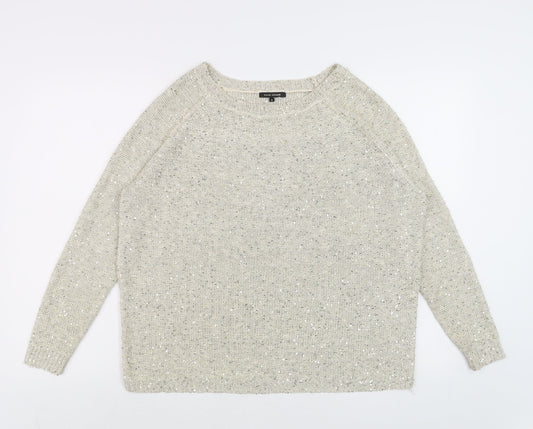 Womens UK Size 8 River Island Beige Pullover Jumper