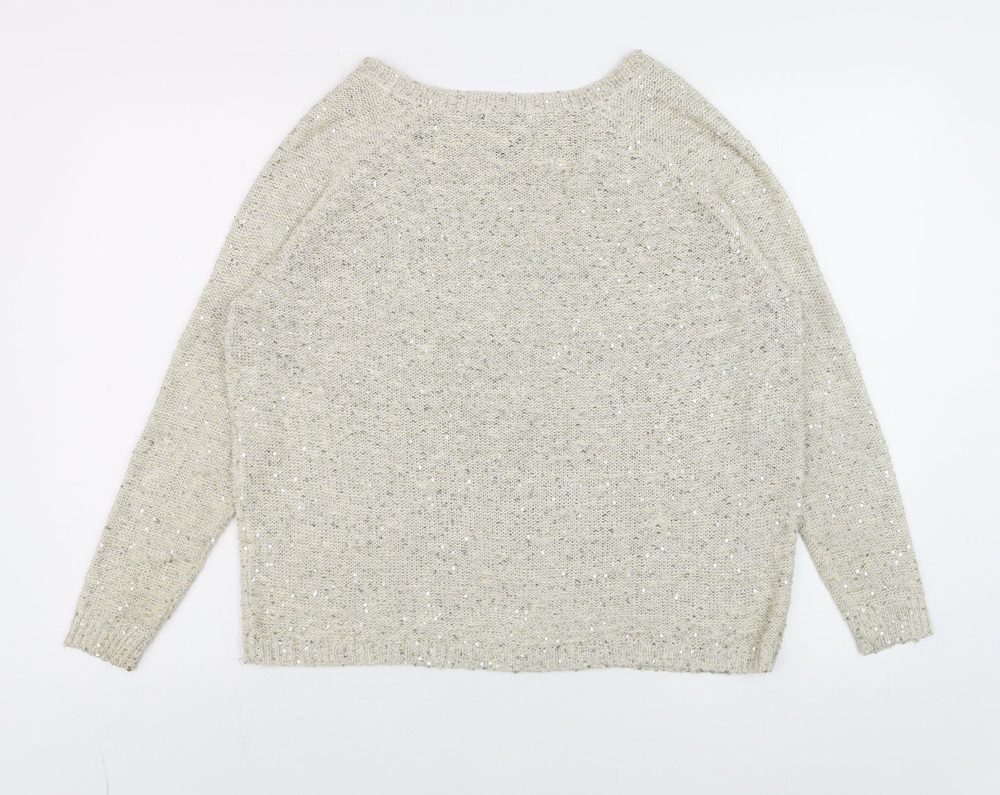 Womens UK Size 8 River Island Beige Pullover Jumper