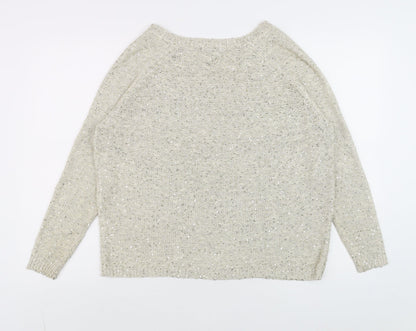 Womens UK Size 8 River Island Beige Pullover Jumper