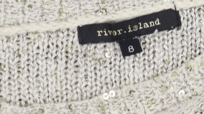 Womens UK Size 8 River Island Beige Pullover Jumper