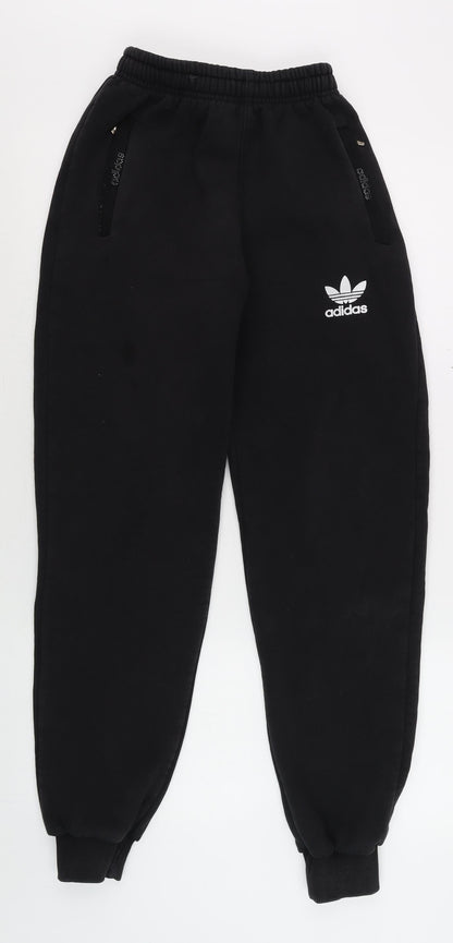 Mens UK Size M adidas Regular Fit Jogger Black Trousers
