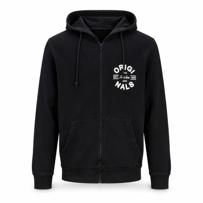 Mens UK Size S JACK & JONES Black Full Zip Hoodie
