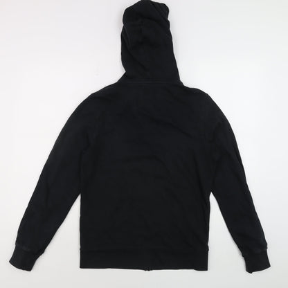 Mens UK Size S JACK & JONES Black Full Zip Hoodie