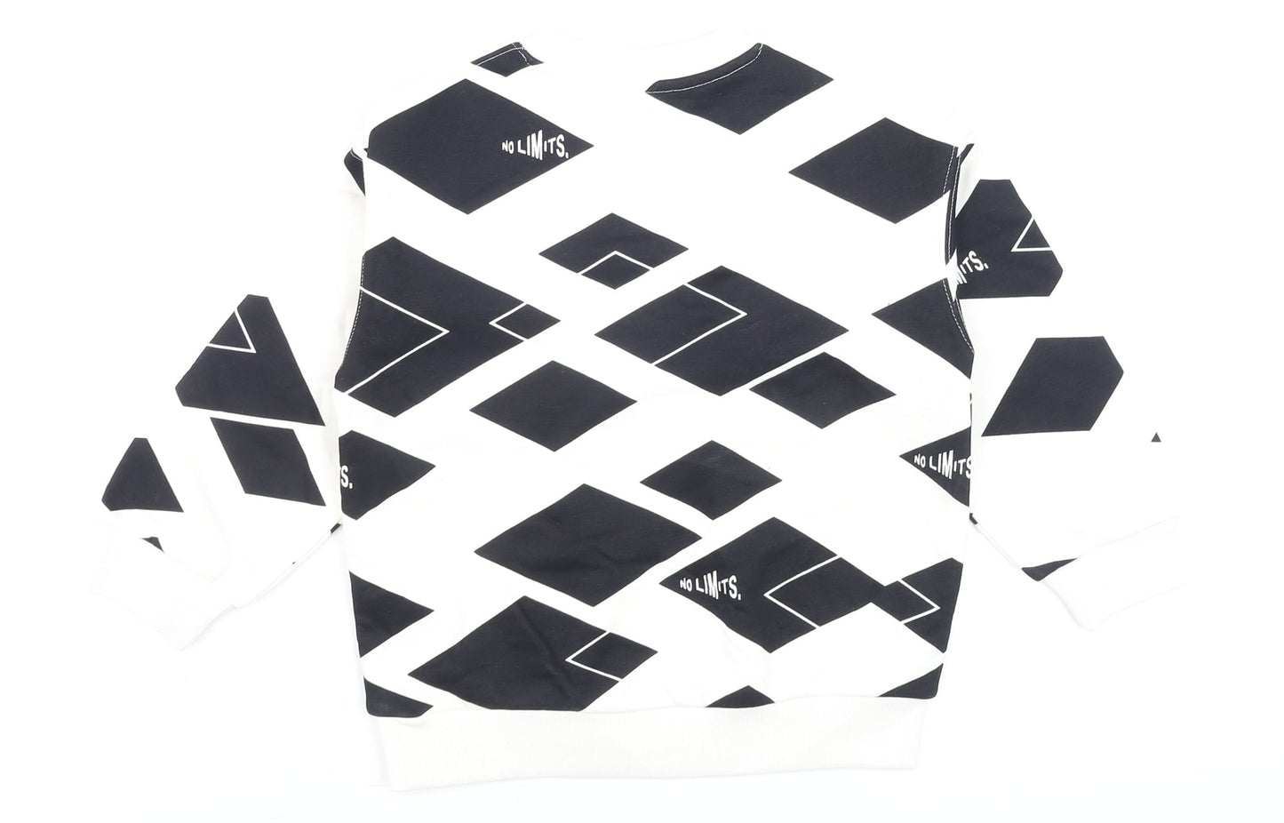 Marks and Spencer Boys Black Geometric No Limits Sweatshirt 4-5 Years