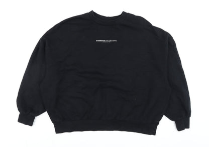 Unisex Adults UK Size L ASOS DESIGN Black Pullover Sweatshirt