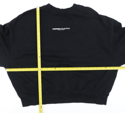 Unisex Adults UK Size L ASOS DESIGN Black Pullover Sweatshirt