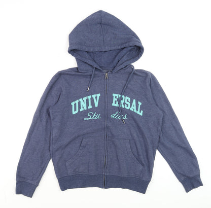 Womens UK Size S Universal Studios Blue Full Zip Hoodie