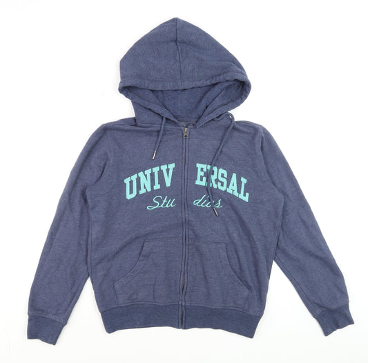 Womens UK Size S Universal Studios Blue Full Zip Hoodie