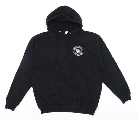 Mens UK Size L Just Hoods Black Pullover Hoodie
