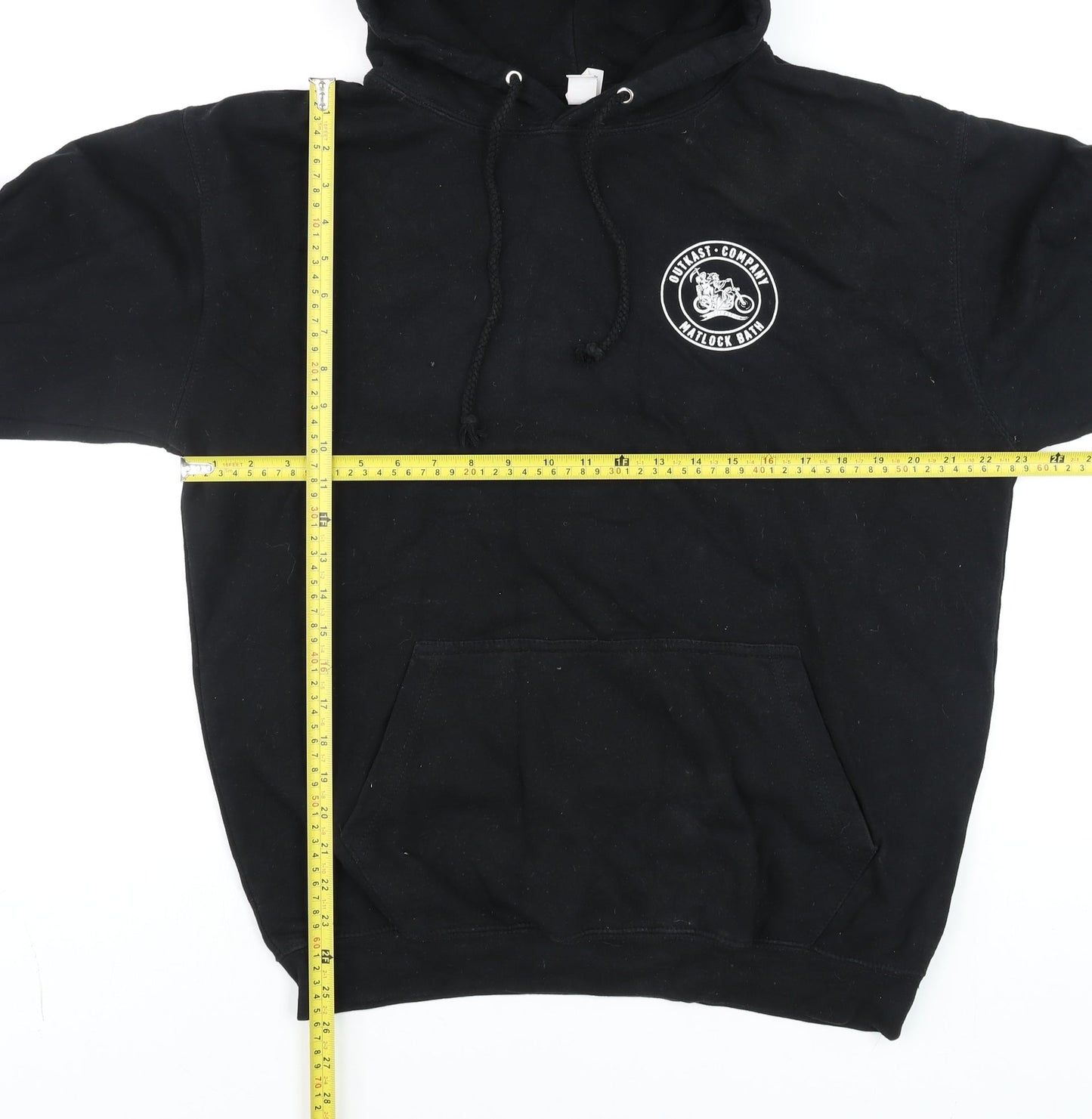 Mens UK Size L Just Hoods Black Pullover Hoodie