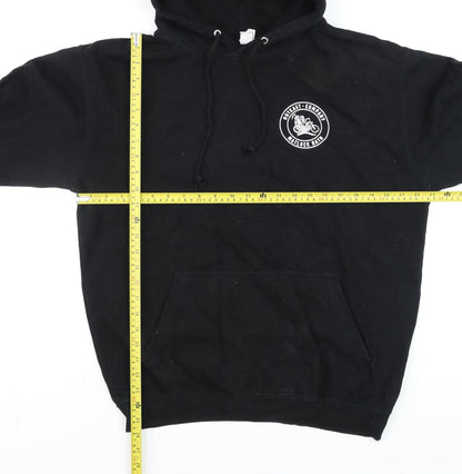 Mens UK Size L Just Hoods Black Pullover Hoodie