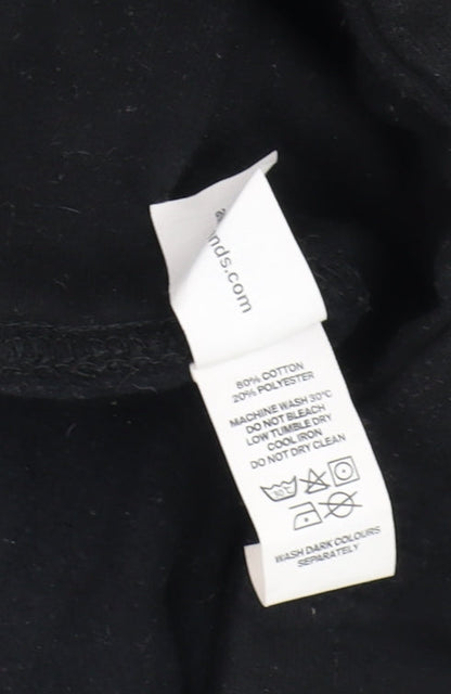 Mens UK Size L Just Hoods Black Pullover Hoodie