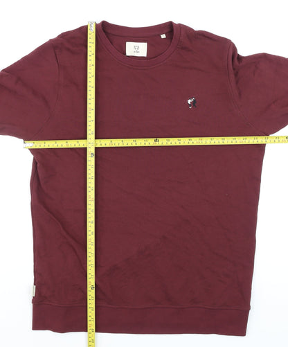 Mens UK Size L A-dam Red Pullover Sweatshirt