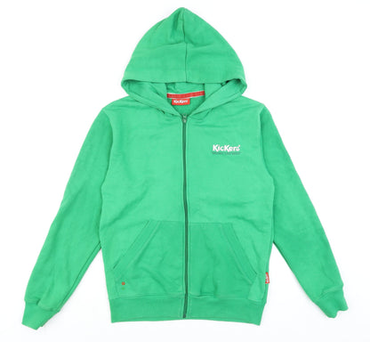 Mens UK Size M Kickers Green Full Zip Hoodie